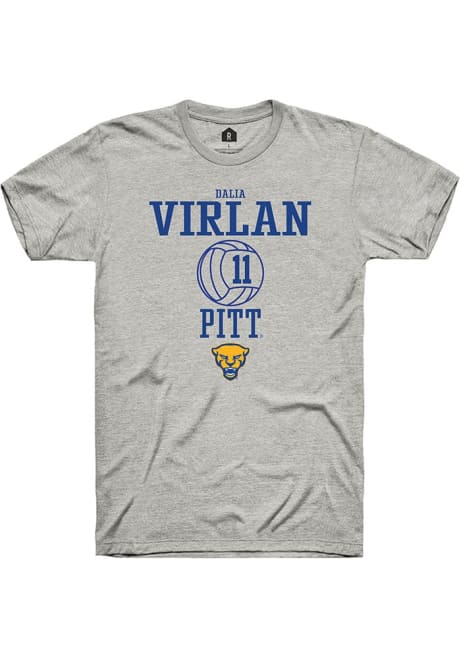 Dalia Virlan Ash Pitt Panthers NIL Sport Icon Short Sleeve T Shirt