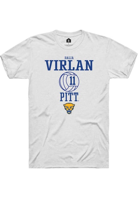 Dalia Virlan White Pitt Panthers NIL Sport Icon Short Sleeve T Shirt