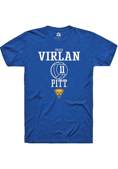 Dalia Virlan Blue Pitt Panthers NIL Sport Icon Short Sleeve T Shirt