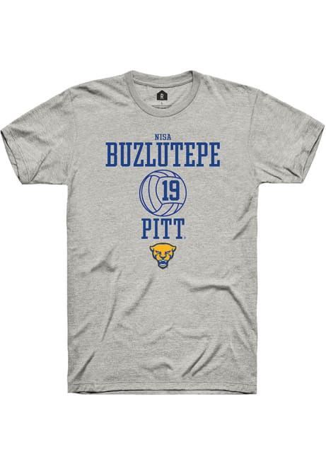 Nisa Buzlutepe Ash Pitt Panthers NIL Sport Icon Short Sleeve T Shirt