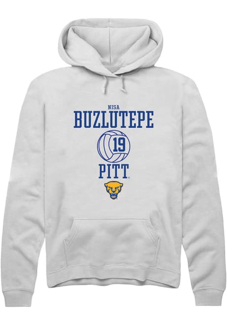 Nisa Buzlutepe Rally Mens White Pitt Panthers NIL Sport Icon Hooded Sweatshirt