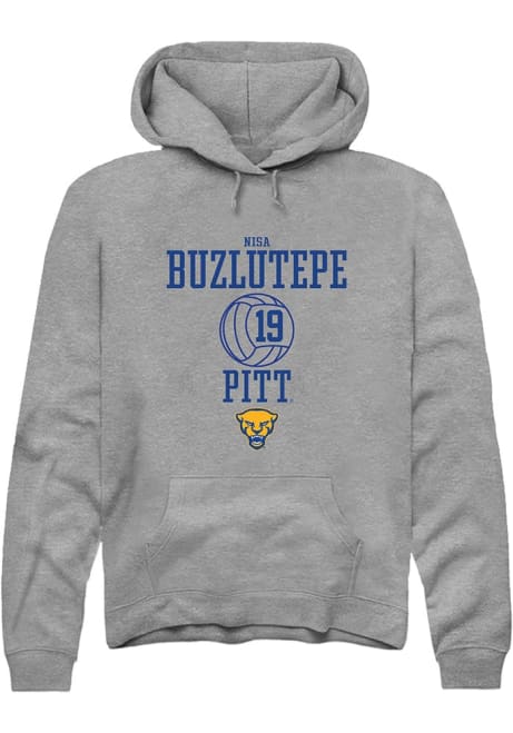 Nisa Buzlutepe Rally Mens Graphite Pitt Panthers NIL Sport Icon Hooded Sweatshirt