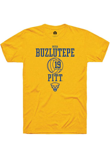 Nisa Buzlutepe Gold Pitt Panthers NIL Sport Icon Short Sleeve T Shirt