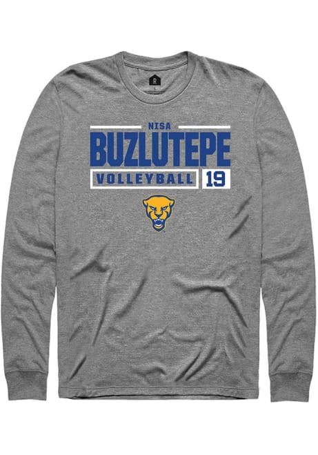 Nisa Buzlutepe Rally Mens Graphite Pitt Panthers NIL Stacked Box Tee