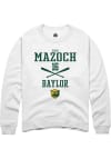 Main image for Zach Mazoch  Rally Baylor Bears Mens White NIL Sport Icon Long Sleeve Crew Sweatshirt