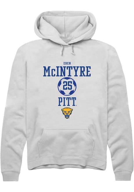 Eben McIntyre Rally Mens White Pitt Panthers NIL Sport Icon Hooded Sweatshirt