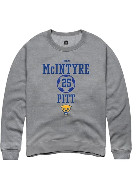 Eben McIntyre Rally Mens Graphite Pitt Panthers NIL Sport Icon Crew Sweatshirt