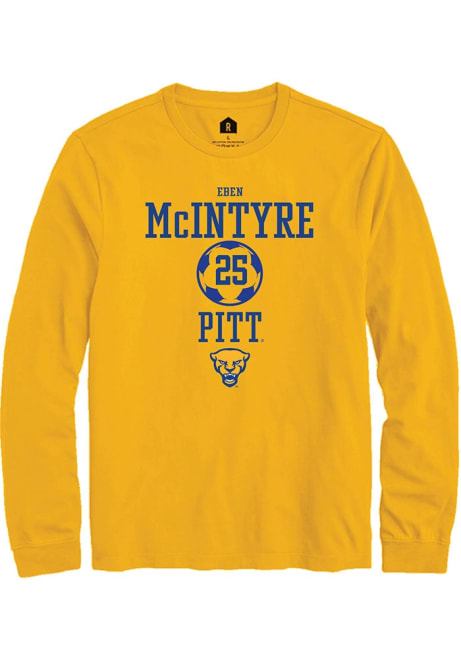 Eben McIntyre Rally Mens Gold Pitt Panthers NIL Sport Icon Tee