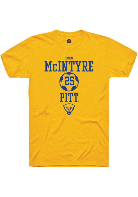 Eben McIntyre Gold Pitt Panthers NIL Sport Icon Short Sleeve T Shirt