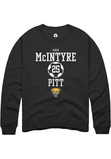 Eben McIntyre Rally Mens Black Pitt Panthers NIL Sport Icon Crew Sweatshirt