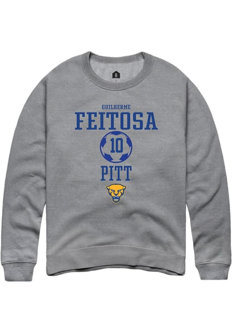 Guilherme Feitosa Rally Mens Graphite Pitt Panthers NIL Sport Icon Crew Sweatshirt