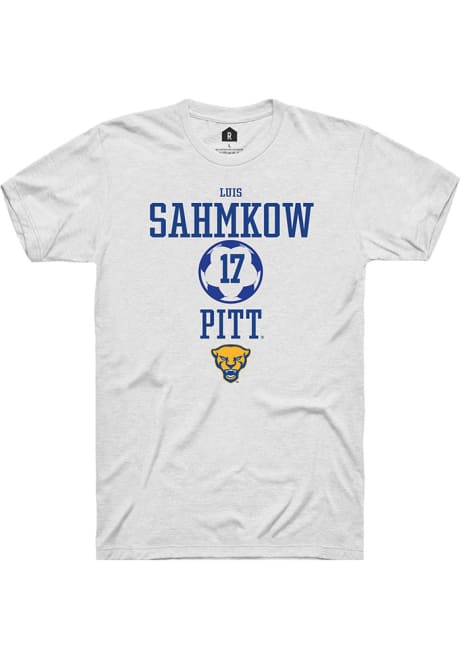 Luis Sahmkow White Pitt Panthers NIL Sport Icon Short Sleeve T Shirt