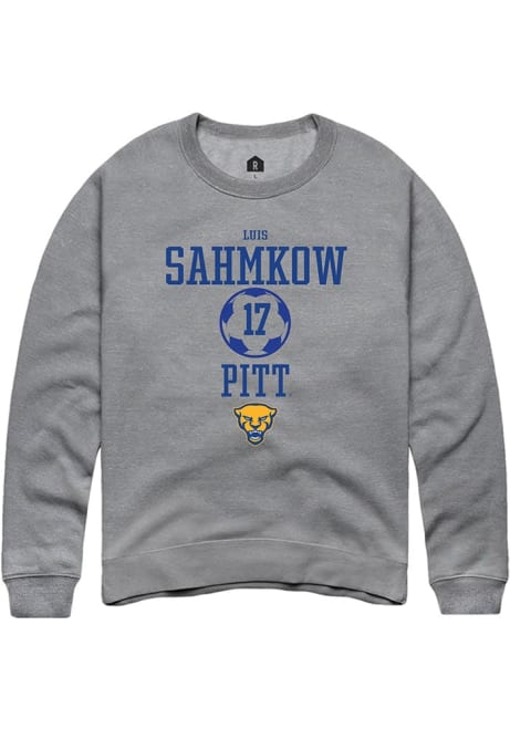 Luis Sahmkow Rally Mens Graphite Pitt Panthers NIL Sport Icon Crew Sweatshirt