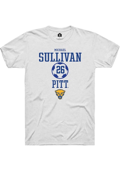 Michael Sullivan White Pitt Panthers NIL Sport Icon Short Sleeve T Shirt