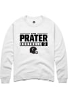 Main image for Evan Prater  Rally Cincinnati Bearcats Mens White NIL Stacked Box Long Sleeve Crew Sweatshirt