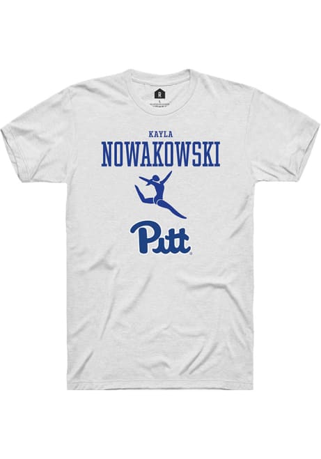 Kayla Nowakowski White Pitt Panthers NIL Sport Icon Short Sleeve T Shirt