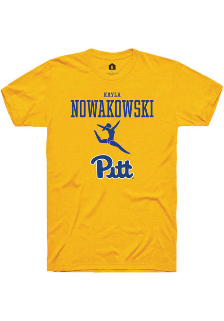 Kayla Nowakowski Gold Pitt Panthers NIL Sport Icon Short Sleeve T Shirt