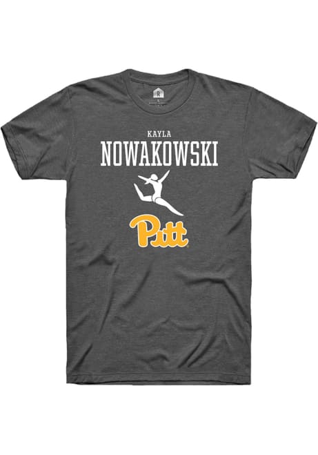 Kayla Nowakowski Dark Grey Pitt Panthers NIL Sport Icon Short Sleeve T Shirt