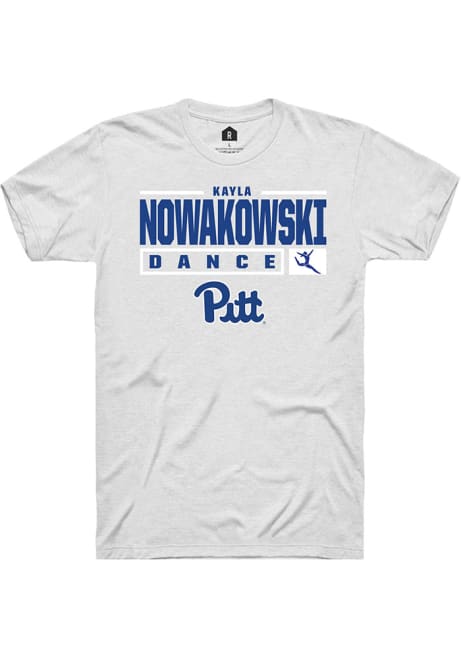 Kayla Nowakowski White Pitt Panthers NIL Stacked Box Short Sleeve T Shirt