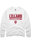 Main image for Tyler Lillard Rally Mens White Indiana Hoosiers NIL Stacked Box Crew Sweatshirt