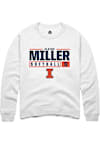 Main image for Alaina Miller Rally Mens White Illinois Fighting Illini NIL Stacked Box Crew Sweatshirt