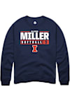 Main image for Alaina Miller Rally Mens Navy Blue Illinois Fighting Illini NIL Stacked Box Crew Sweatshirt