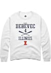 Main image for Gabby Debevec Rally Mens White Illinois Fighting Illini NIL Sport Icon Crew Sweatshirt