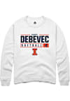 Main image for Gabby Debevec Rally Mens White Illinois Fighting Illini NIL Stacked Box Crew Sweatshirt