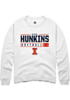 Main image for Reese Hunkins Rally Mens White Illinois Fighting Illini NIL Stacked Box Crew Sweatshirt