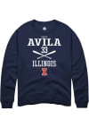 Main image for Yazzy Avila Rally Mens Navy Blue Illinois Fighting Illini NIL Sport Icon Crew Sweatshirt