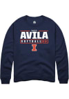 Main image for Yazzy Avila Rally Mens Navy Blue Illinois Fighting Illini NIL Stacked Box Crew Sweatshirt