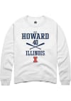 Main image for Zoie Howard Rally Mens White Illinois Fighting Illini NIL Sport Icon Crew Sweatshirt