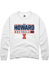 Main image for Zoie Howard Rally Mens White Illinois Fighting Illini NIL Stacked Box Crew Sweatshirt