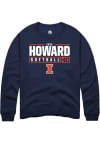 Main image for Zoie Howard Rally Mens Navy Blue Illinois Fighting Illini NIL Stacked Box Crew Sweatshirt