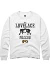 Main image for Eric Lovelace  Rally Missouri Tigers Mens White NIL Sport Icon Long Sleeve Crew Sweatshirt