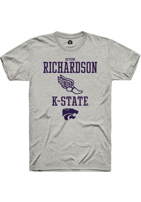 Devon Richardson Ash K-State Wildcats NIL Sport Icon Short Sleeve T Shirt