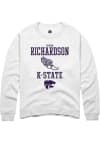 Main image for Devon Richardson Rally Mens White K-State Wildcats NIL Sport Icon Crew Sweatshirt
