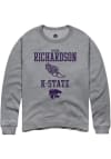Main image for Devon Richardson Rally Mens Graphite K-State Wildcats NIL Sport Icon Crew Sweatshirt