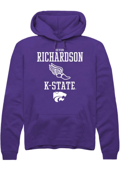 Devon Richardson Rally Mens Purple K-State Wildcats NIL Sport Icon Hooded Sweatshirt