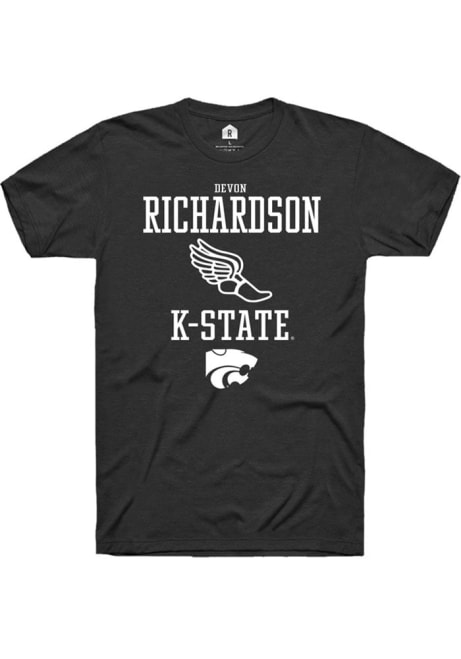 Devon Richardson Black K-State Wildcats NIL Sport Icon Short Sleeve T Shirt