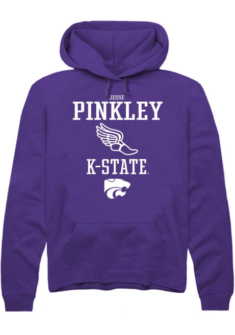 Jesse Pinkley Rally Mens Purple K-State Wildcats NIL Sport Icon Hooded Sweatshirt