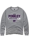 Main image for Jesse Pinkley Rally Mens Graphite K-State Wildcats NIL Stacked Box Crew Sweatshirt