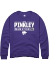 Main image for Jesse Pinkley Rally Mens Purple K-State Wildcats NIL Stacked Box Crew Sweatshirt