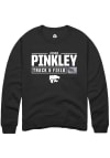 Main image for Jesse Pinkley Rally Mens Black K-State Wildcats NIL Stacked Box Crew Sweatshirt