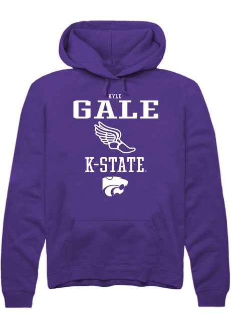 Kyle Gale Rally Mens Purple K-State Wildcats NIL Sport Icon Hooded Sweatshirt