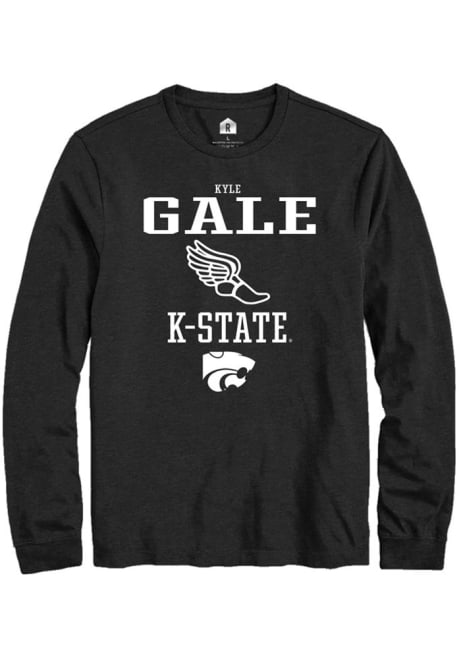 Kyle Gale Rally Mens Black K-State Wildcats NIL Sport Icon Tee