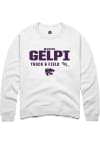 Main image for Marcus Gelpi Rally Mens White K-State Wildcats NIL Stacked Box Crew Sweatshirt