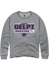 Main image for Marcus Gelpi Rally Mens Graphite K-State Wildcats NIL Stacked Box Crew Sweatshirt