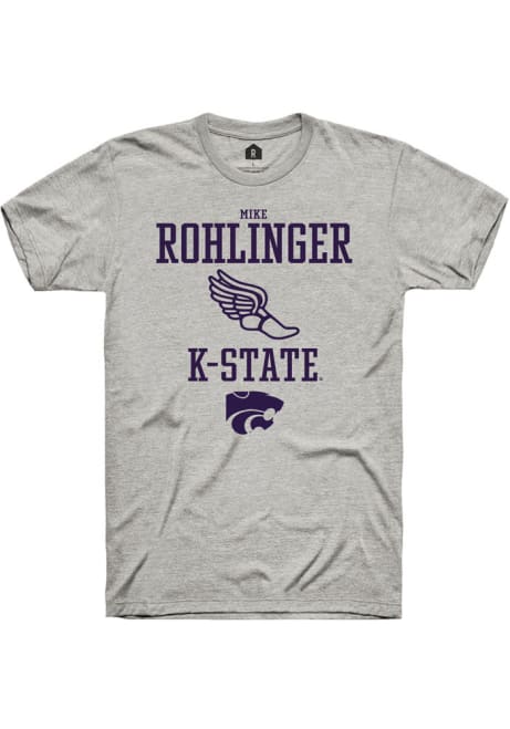 Mike Rohlinger Ash K-State Wildcats NIL Sport Icon Short Sleeve T Shirt