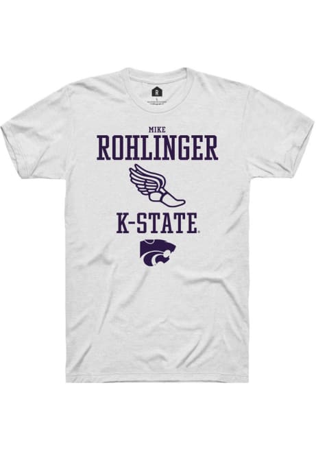 Mike Rohlinger White K-State Wildcats NIL Sport Icon Short Sleeve T Shirt